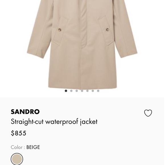 Sandro Straight cut waterproof jacket - Picture 2 of 3